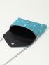 Mini Envelope Bag Rhinestone Decor Chain Strap For Prom