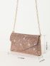 Mini Envelope Bag Rhinestone Decor Chain Strap For Prom