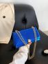 Small Shoulder Bag Metallic Crocodile Embossed Chain Strap
