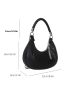 Small Hobo Bag Crocodile Embossed Chain Strap