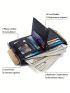 Men Wallets Zipper Small Coin Purse Rfid Card Holder Luxury Design Genuine Leather