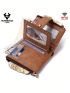 Men Wallets Zipper Small Coin Purse Rfid Card Holder Luxury Design Genuine Leather
