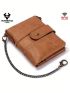 Men Wallets Zipper Small Coin Purse Rfid Card Holder Luxury Design Genuine Leather