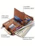 Men Wallets Zipper Small Coin Purse Rfid Card Holder Luxury Design Genuine Leather