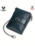 Men Wallets Zipper Small Coin Purse Rfid Card Holder Luxury Design Genuine Leather