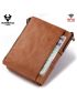 Men Wallets Zipper Small Coin Purse Rfid Card Holder Luxury Design Genuine Leather