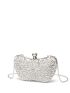 Small Box Bag Faux Pearl & Rhinestone Decor Chain Strap