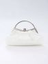 Small Evening Bag Flower Decor For Wedding & Prom, Perfect Bride Purse For Wedding, Prom & Party Events