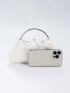 Small Evening Bag Flower Decor For Wedding & Prom, Perfect Bride Purse For Wedding, Prom & Party Events