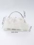 Small Evening Bag Flower Decor For Wedding & Prom, Perfect Bride Purse For Wedding, Prom & Party Events