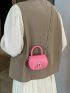 Mini Saddle Bag Top Handle Solid Color
