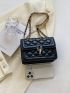 Mini Square Bag Quilted Chain Strap Flap Design