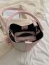 Two Tone Bucket Bag Mini With Bag Charm