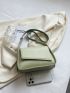 Small Shoulder Bag Solid Color Flap Design