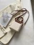 Mini Square Bag Geometric Embossed Colorblock