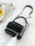 Mini Hobo Bag Rhinestone Decor Top Handle