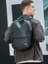 Black Minimalist Laptop Backpack Waterproof Adjustable Strap For Work