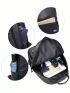 Black Minimalist Laptop Backpack Waterproof Adjustable Strap For Work
