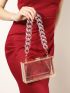 Mini Box Bag Fashionable Transparent Chain