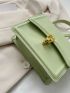 Mini Square Bag Flap PU Light Green