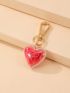 Flower Detail Heart Decor Bag Charm Fashionable