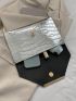 Crocodile Embossed Envelope Bag Funky Metallic Flap PU