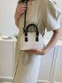 Zipper Straw Bag Double Handle