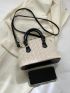 Zipper Straw Bag Double Handle