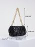 Women Minimalist Ruched Bag Pouch Dumpling Crossbody Bag Cloud Handbag Soft Clutch Purse Shoulder Bag