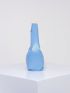 PU Square Bag Zipper Embossed Detail Top-Handle Blue