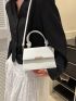 PU Square Bag Flap Top-Handle Magnet