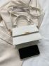 PU Square Bag Flap Top-Handle Magnet