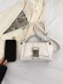 Medium Satchel Bag Release Buckle & Chain Decor