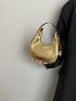 Mini Hobo Bag Metallic Snakeskin Embossed Funky