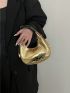 Mini Hobo Bag Metallic Snakeskin Embossed Funky