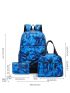 3pcs Bag Set Backpack Satchel Bag Purse Colorblock Preppy