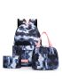 3pcs Bag Set Backpack Satchel Bag Purse Tie Dye Preppy