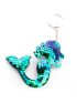 Reflective Mermaid Key Chain Sequin Mermaid Tail Car Luggage Pendant Key Chain