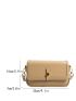 Small Square Bag Flap Design Solid Color