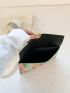 Colorblock Envelope Bag Geometric Pattern Metal Decor