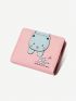 Cartoon & Letter Graphic Small Wallet Cute