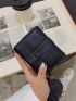 Solid Color Small Wallet Fold Over