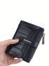 Letter Detail Small Wallet Crocodile Embossed