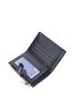 Letter Detail Small Wallet Crocodile Embossed