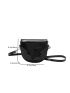 Star Graphic Saddle Bag Mini Flap Black