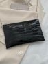 Medium Envelope Bag Crocodile Embossed Flap