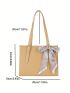 Medium Square Bag Colorblock Crocodile Embossed Twilly Scarf Decor For Work