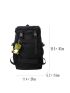 Minimalist Classic Backpack Release Buckle Design Multi-Pocket Black