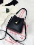Mini Bucket Bag Metal Decor Elegant
