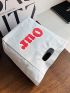 Colorblock Shopper Bag Letter Graphic